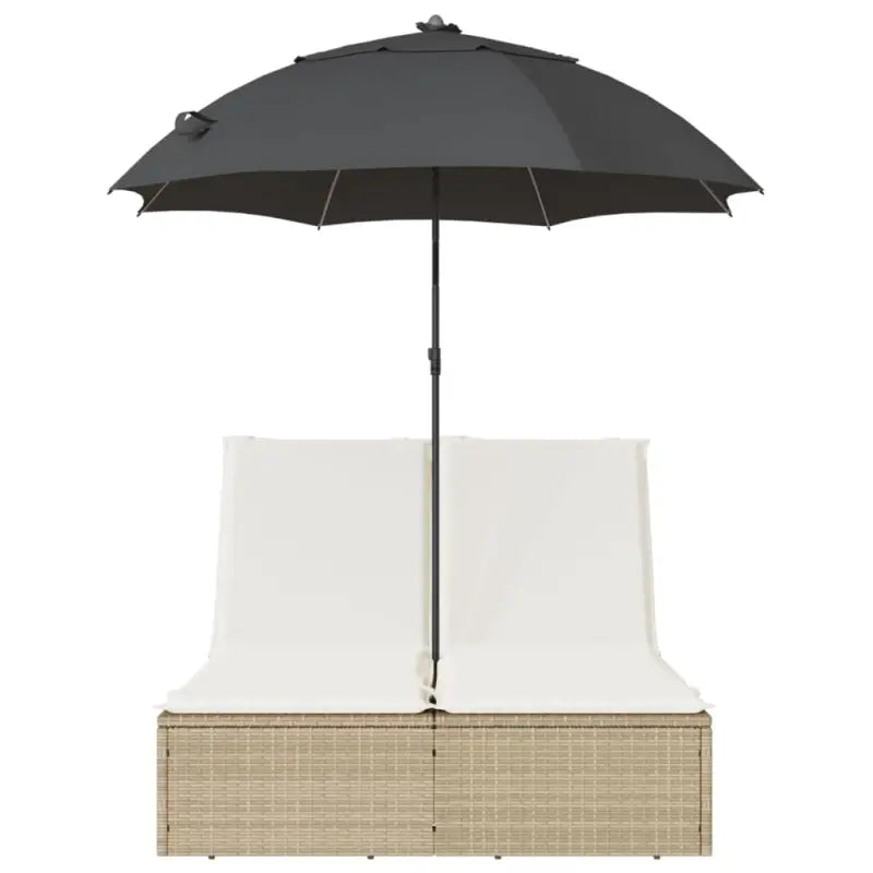 2-persoons ligbed met poly rattan voor een comfortabele zitervaring - Ligstoelen