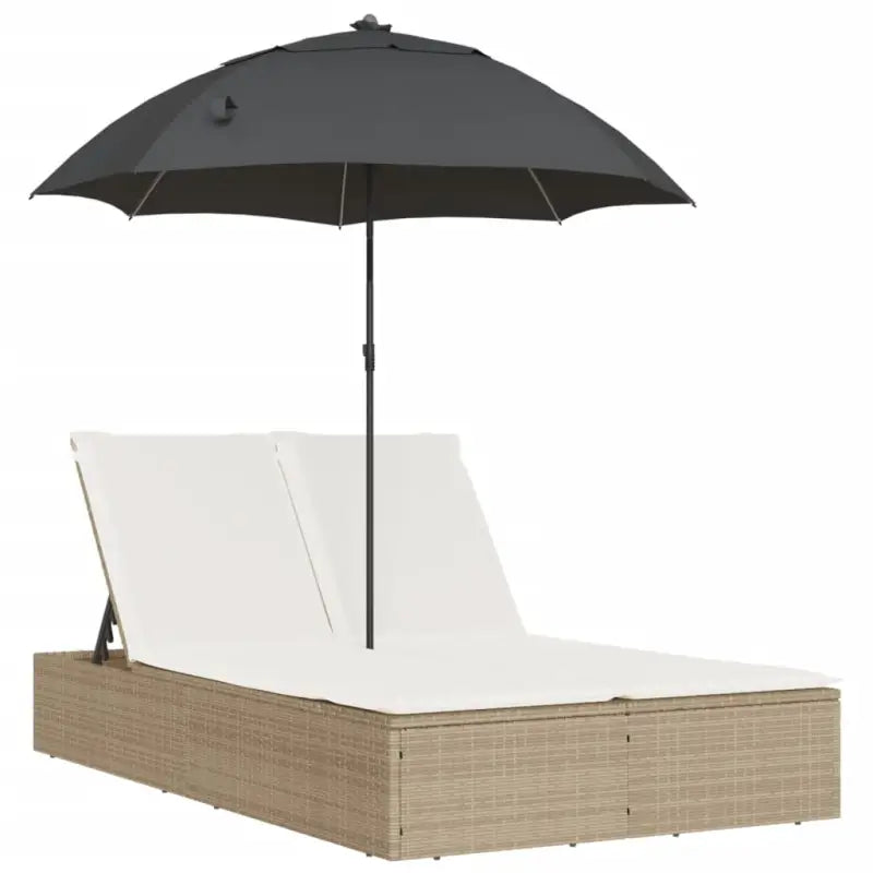 2-persoons ligbed met poly rattan voor een comfortabele zitervaring - Ligstoelen