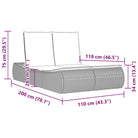 2-persoons ligbed van poly rattan met wasbare hoes voor buitenplezier - Ligstoelen