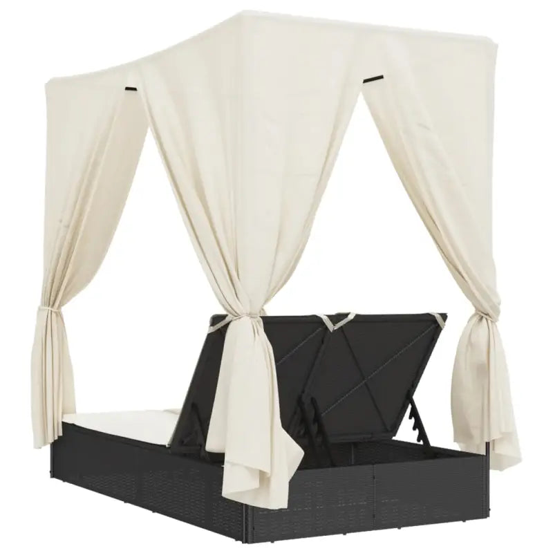 2 persoons ligbed van poly rattan voor een comfortabele zitervaring - Ligstoelen