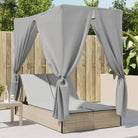 2 persoons ligbed van poly rattan voor een comfortabele zitervaring - Beige en grijs / 1 - Ligstoelen