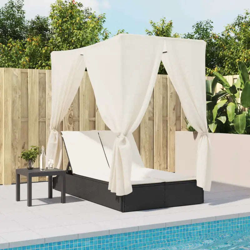 2 persoons ligbed van poly rattan voor een comfortabele zitervaring - Ligstoelen