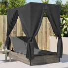 2 persoons ligbed van poly rattan voor een comfortabele zitervaring - Grijs / 1 - Ligstoelen