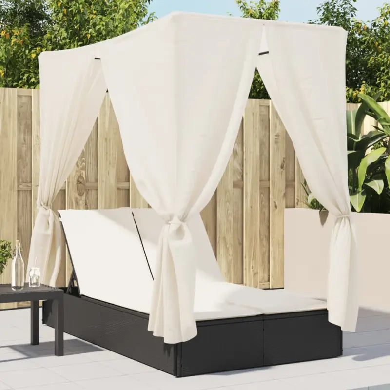 2 persoons ligbed van poly rattan voor een comfortabele zitervaring - Ligstoelen