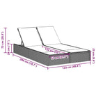 2 Persoons Ligbed van Poly Rattan voor een Comfortabele Zitervaring - Ligstoelen
