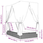 2 persoons ligbed van poly rattan voor een comfortabele zitervaring - Ligstoelen