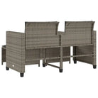 2-zits tuinbank met wasbare hoes en gepoedercoat staalâ€¢afmetingen - Tuinsets