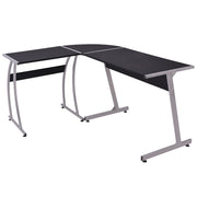 vidaXL Hoekbureau L-vormig zwart