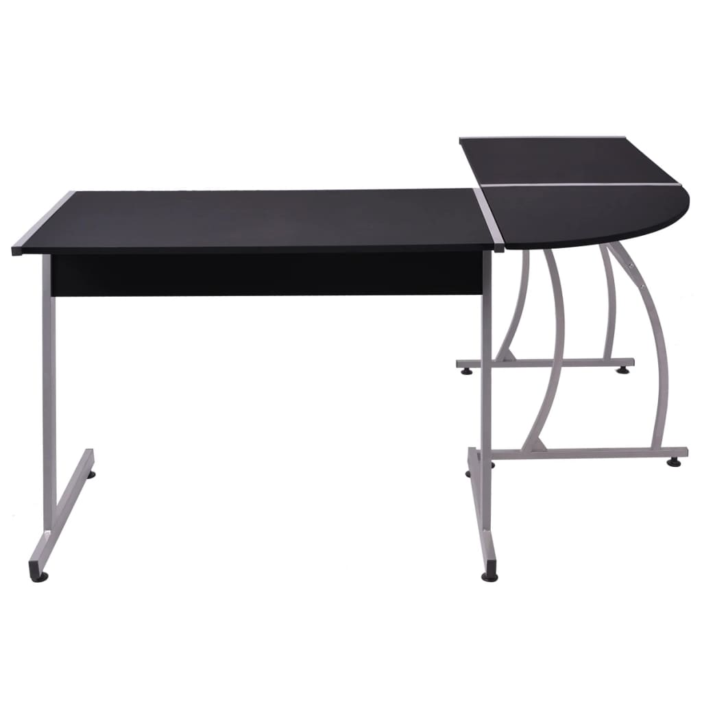 vidaXL Hoekbureau L-vormig zwart