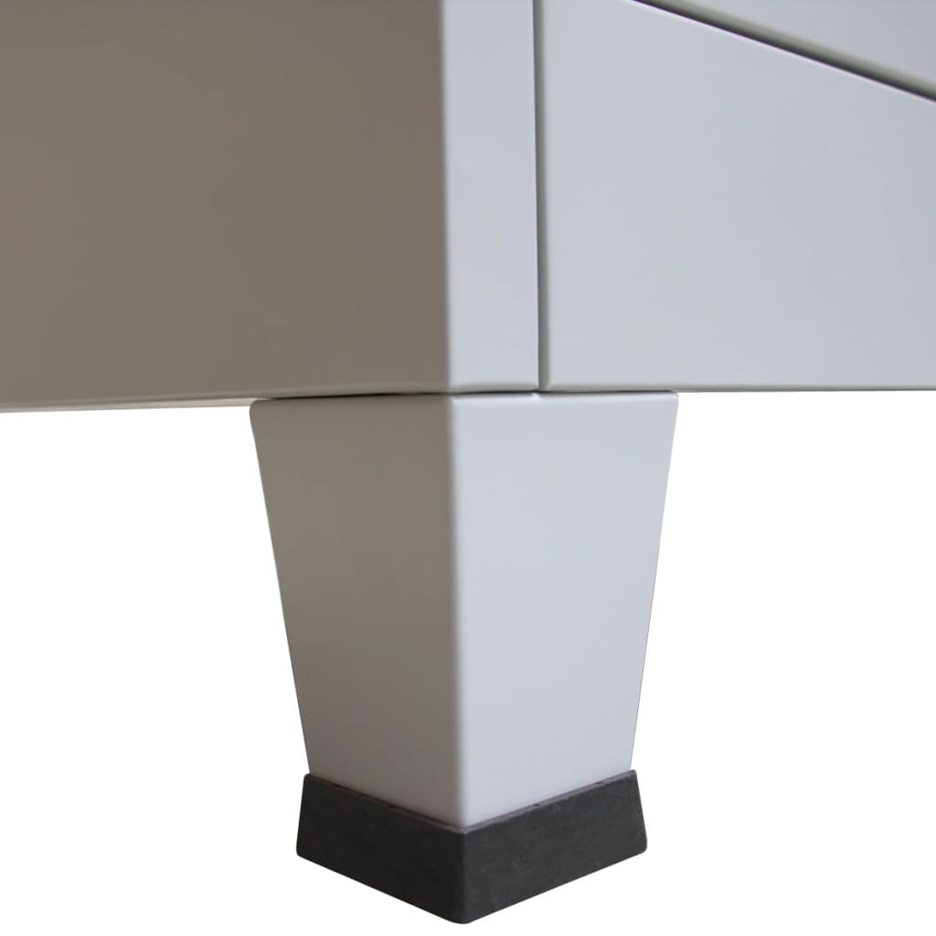 vidaXL Kantoorkast met 2 deuren staal 90x40x180 cm grijs