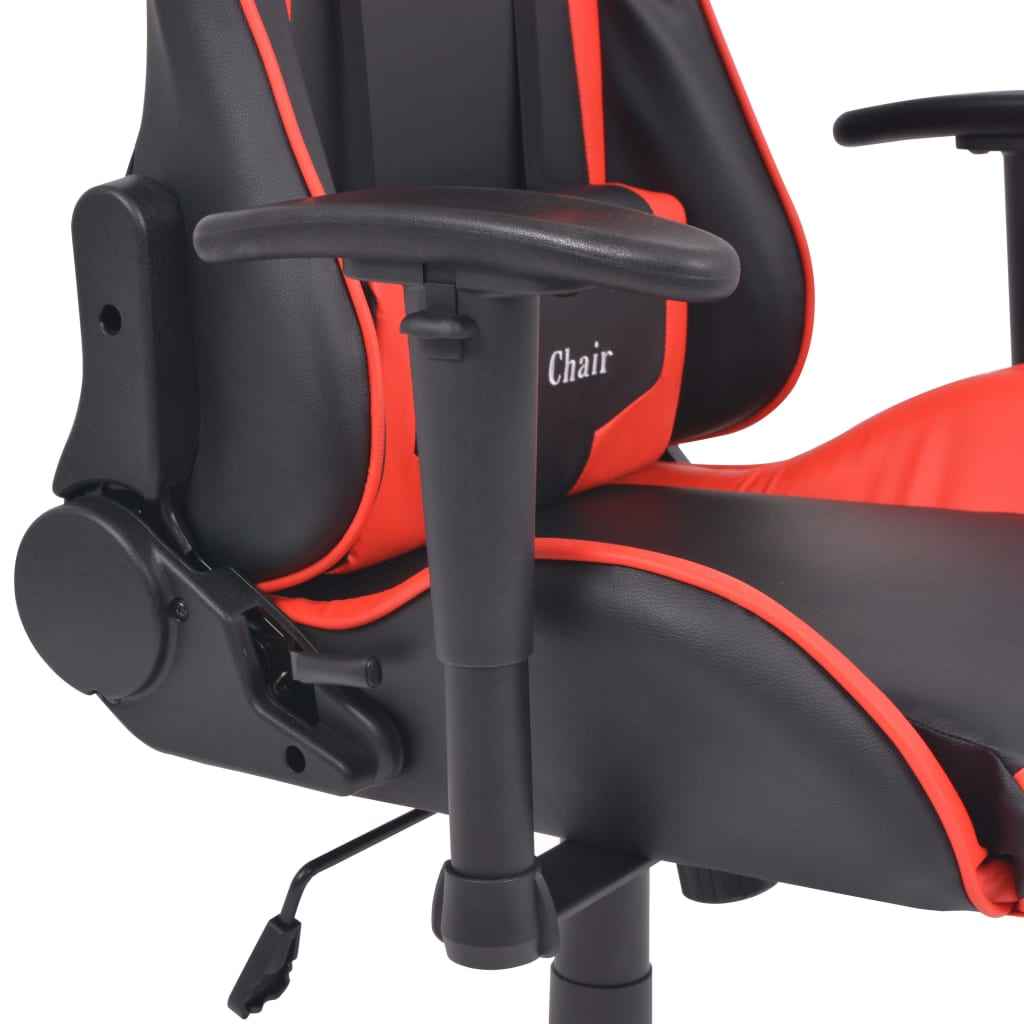 vidaXL Bureau-/gamestoel verstelbaar kunstleer rood
