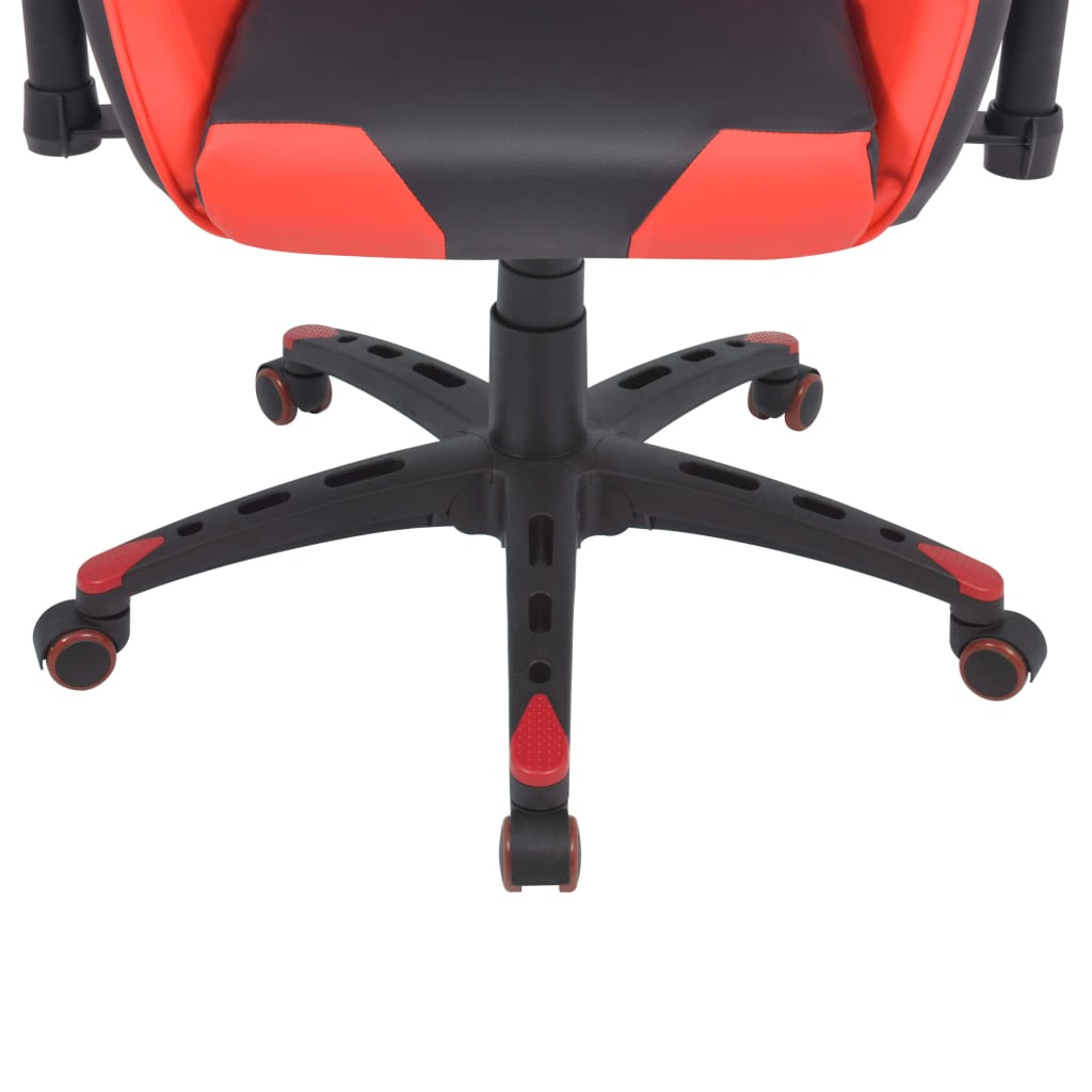 vidaXL Bureau-/gamestoel verstelbaar kunstleer rood