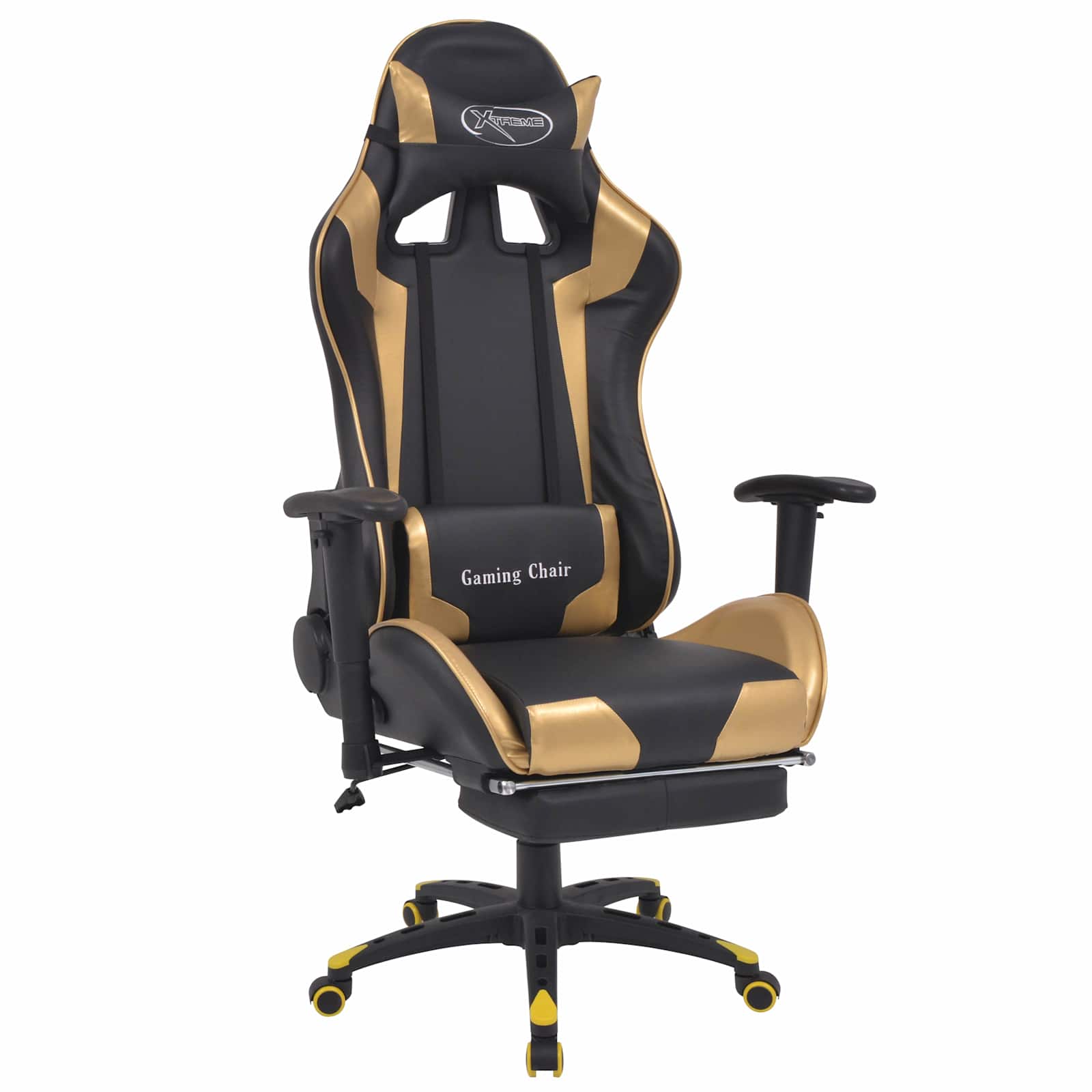 vidaXL Gaming Stoel Goud 70 x 71 x 136 cm Kunstleer