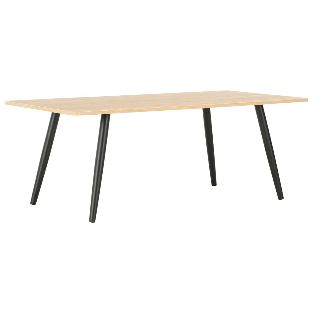 vidaXL Salontafel 120x60x46 cm zwart en eikenkleurig