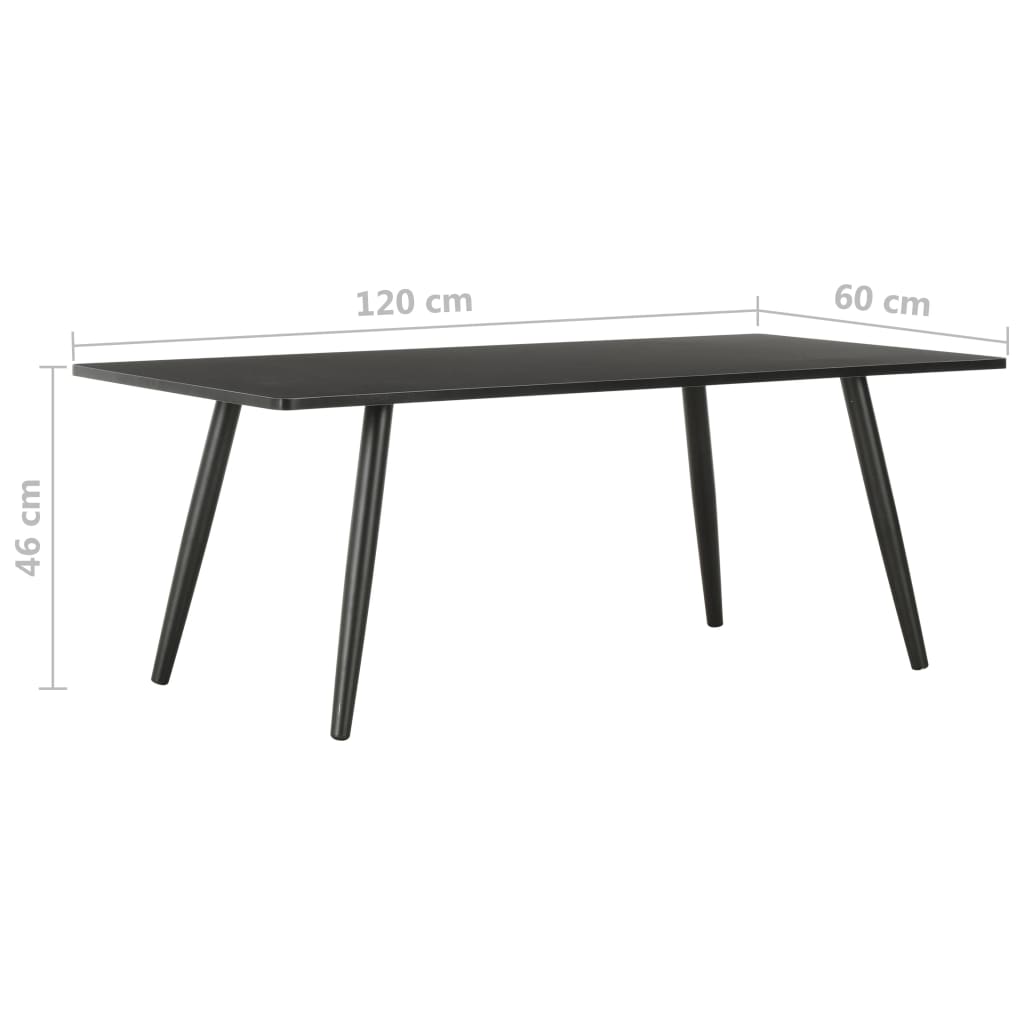 vidaXL Salontafel 120x60x46 cm zwart en eikenkleurig