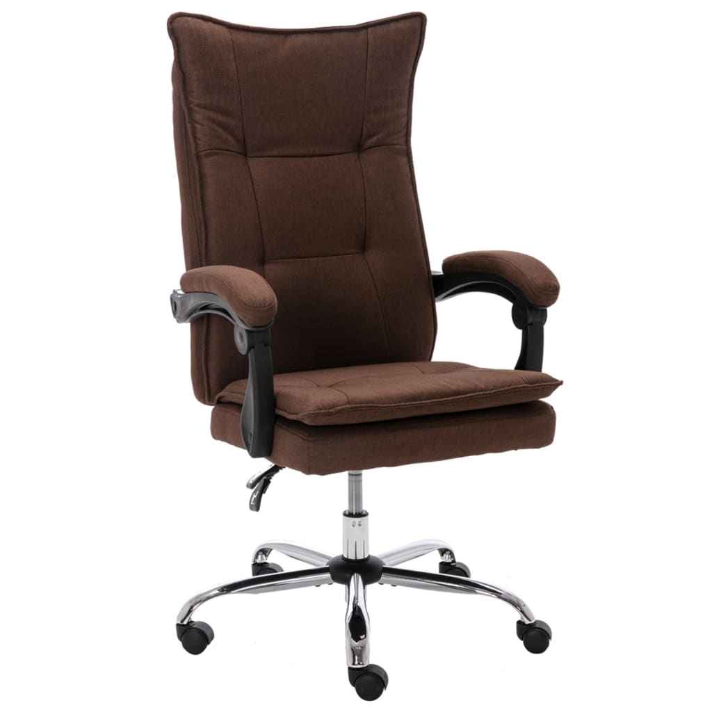 vidaXL Kantoorstoel stof taupe