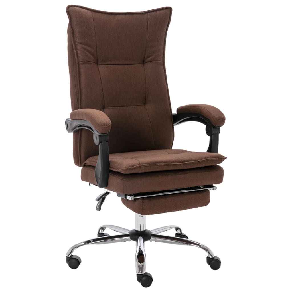 vidaXL Kantoorstoel stof taupe