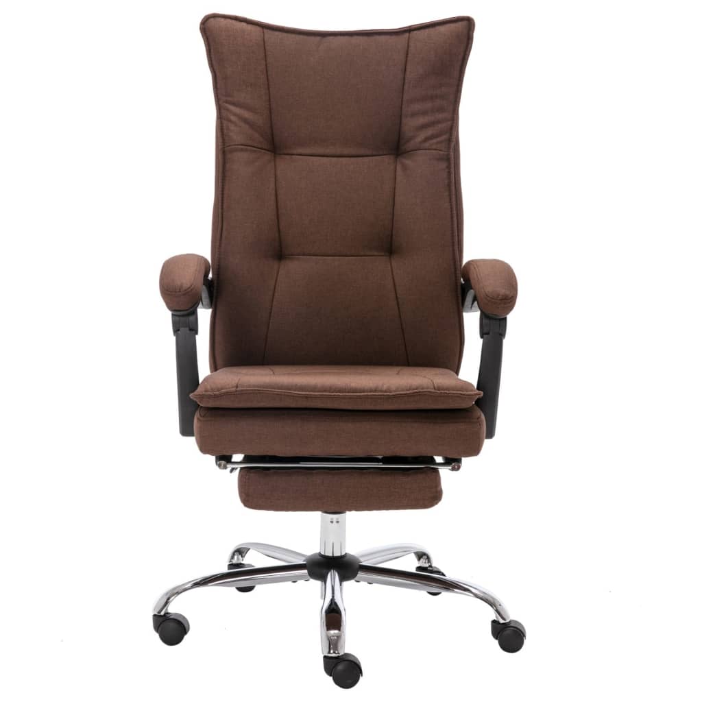 vidaXL Kantoorstoel stof taupe