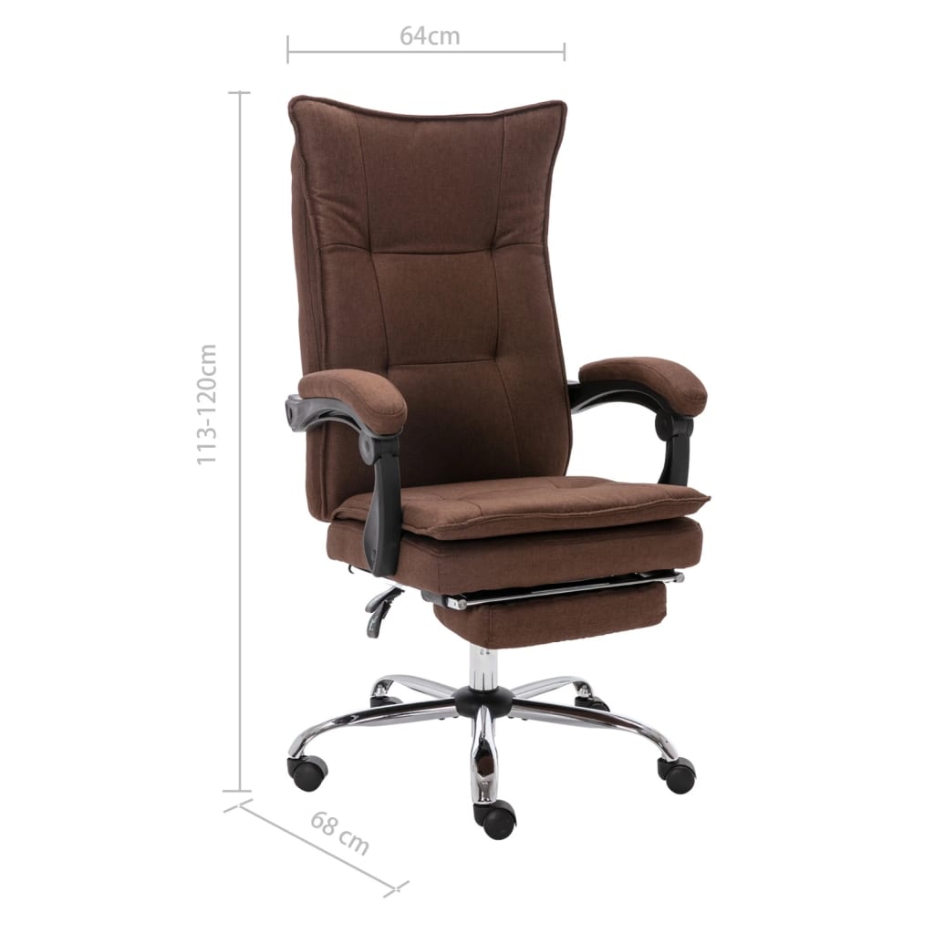 vidaXL Kantoorstoel stof taupe