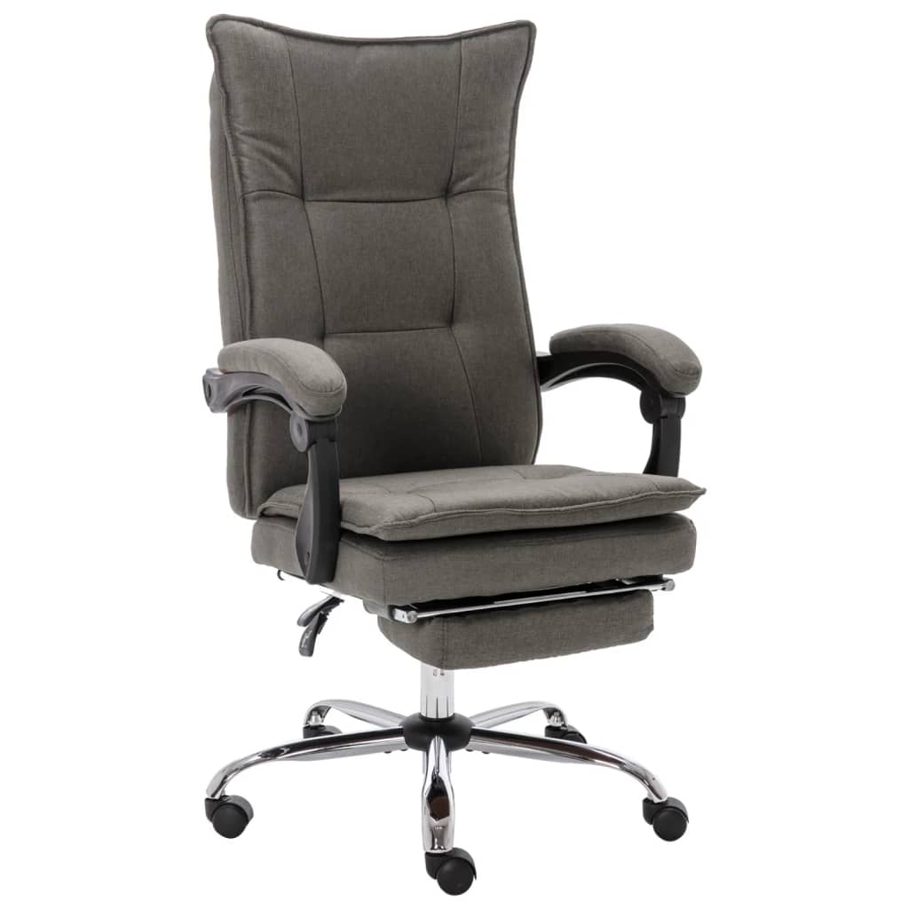 vidaXL Kantoorstoel stof taupe