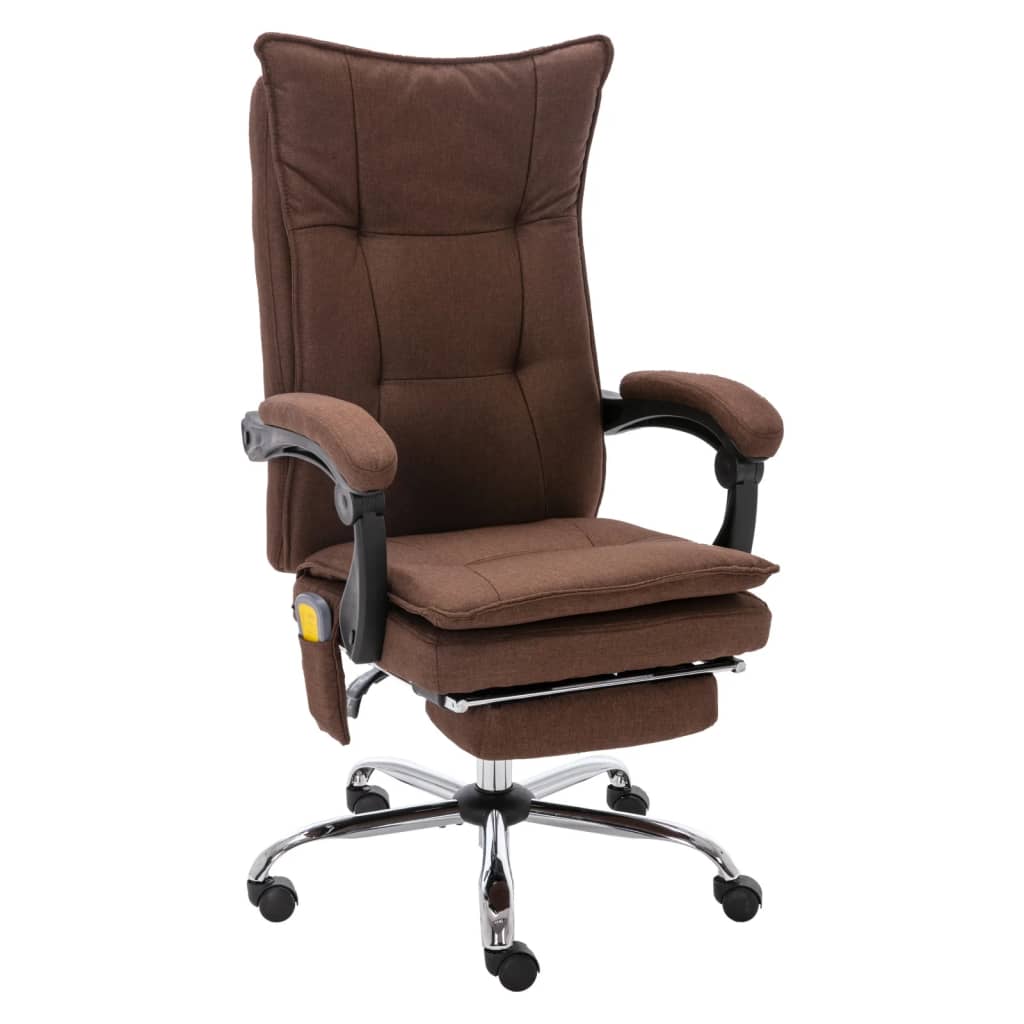 vidaXL Kantoormassagestoel stof taupe