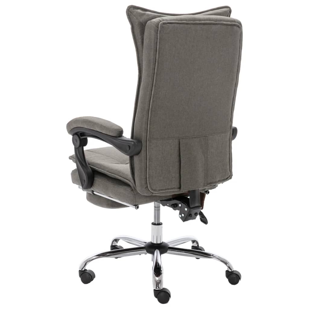 vidaXL Kantoormassagestoel stof taupe