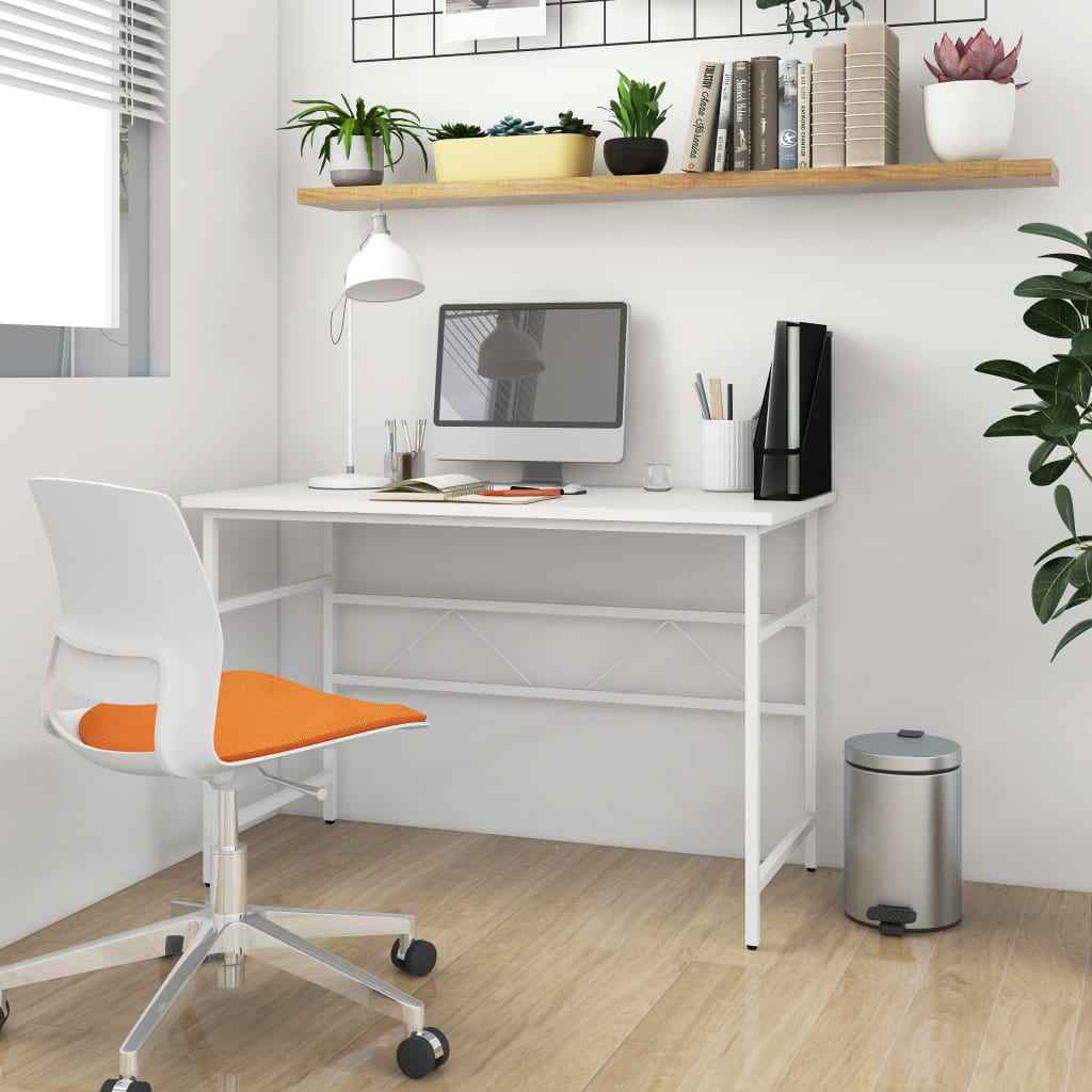 vidaXL Computerbureau 105x55x72 cm MDF en metaal zwart