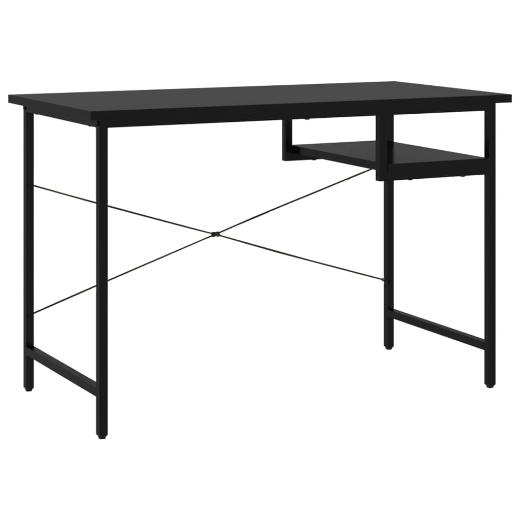 vidaXL Computerbureau 105x55x72 cm MDF en metaal zwart