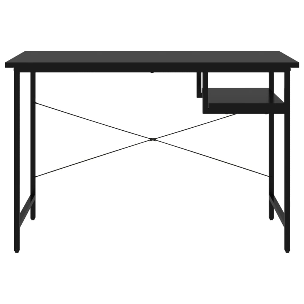 vidaXL Computerbureau 105x55x72 cm MDF en metaal zwart