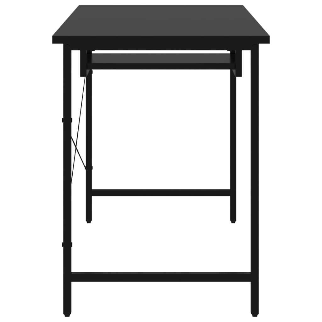 vidaXL Computerbureau 105x55x72 cm MDF en metaal zwart