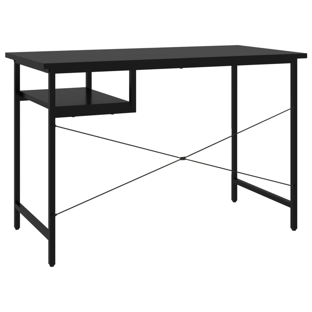 vidaXL Computerbureau 105x55x72 cm MDF en metaal zwart