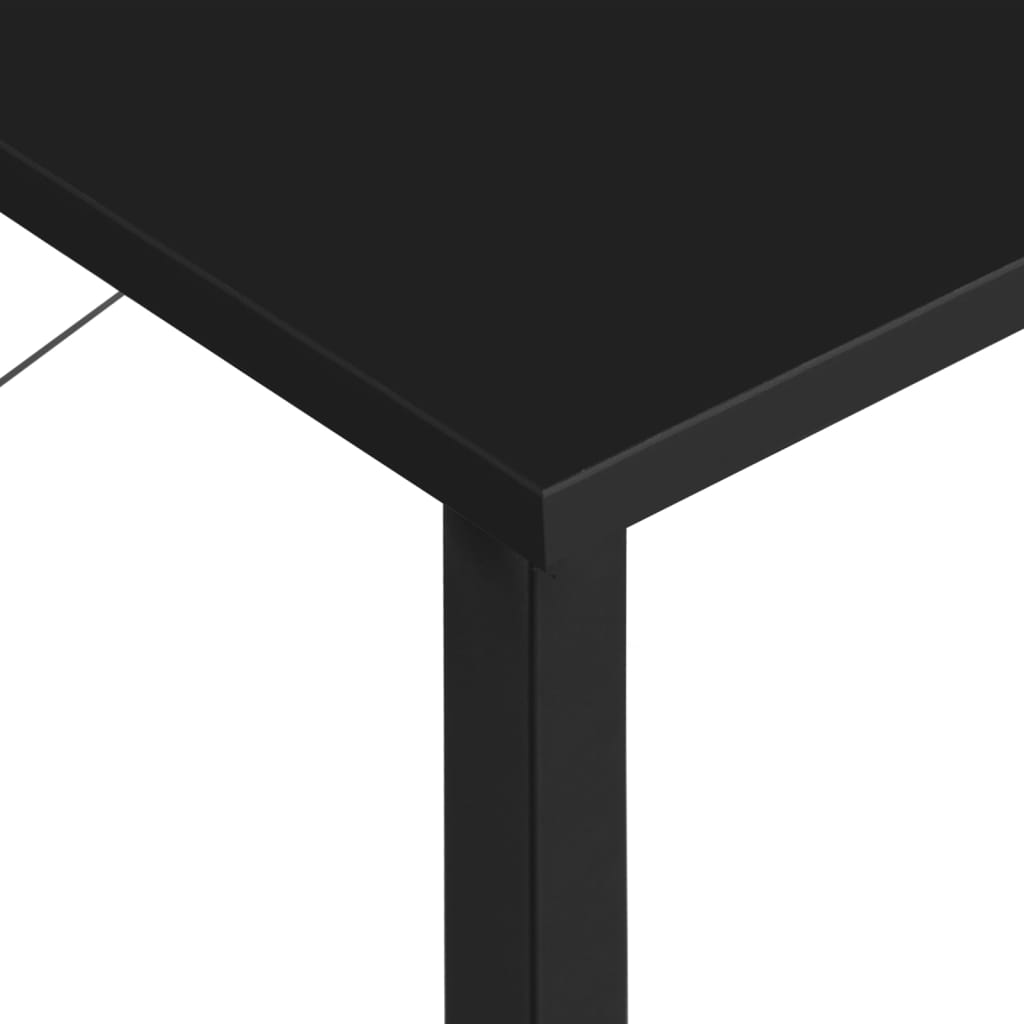 vidaXL Computerbureau 105x55x72 cm MDF en metaal zwart