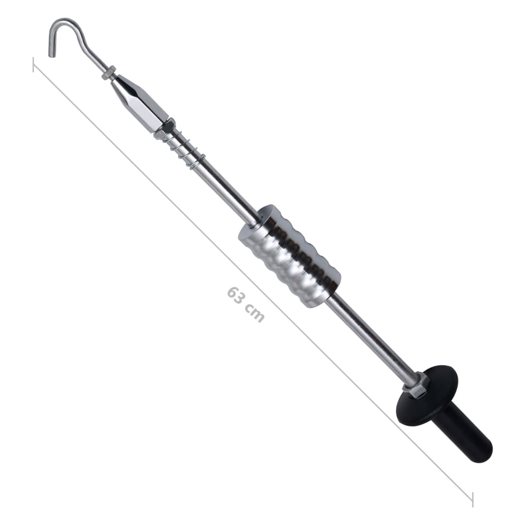 vidaXL Schuifhamer met haak 63 cm koolstofstaal