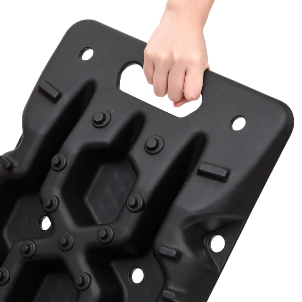 vidaXL Gripplaten 2 st 107x31x7 cm nylon zwart - Aashly