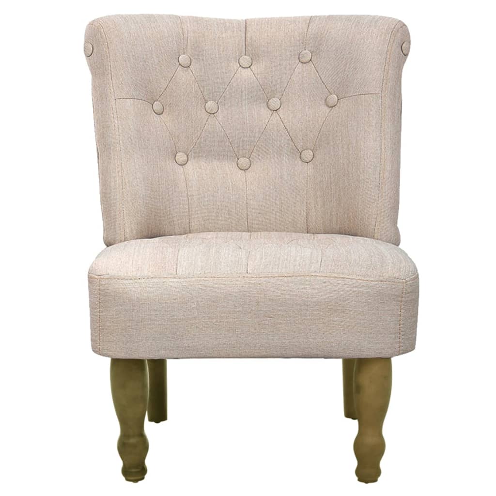 vidaXL Franse stoelen 2 st stof crème - Aashly