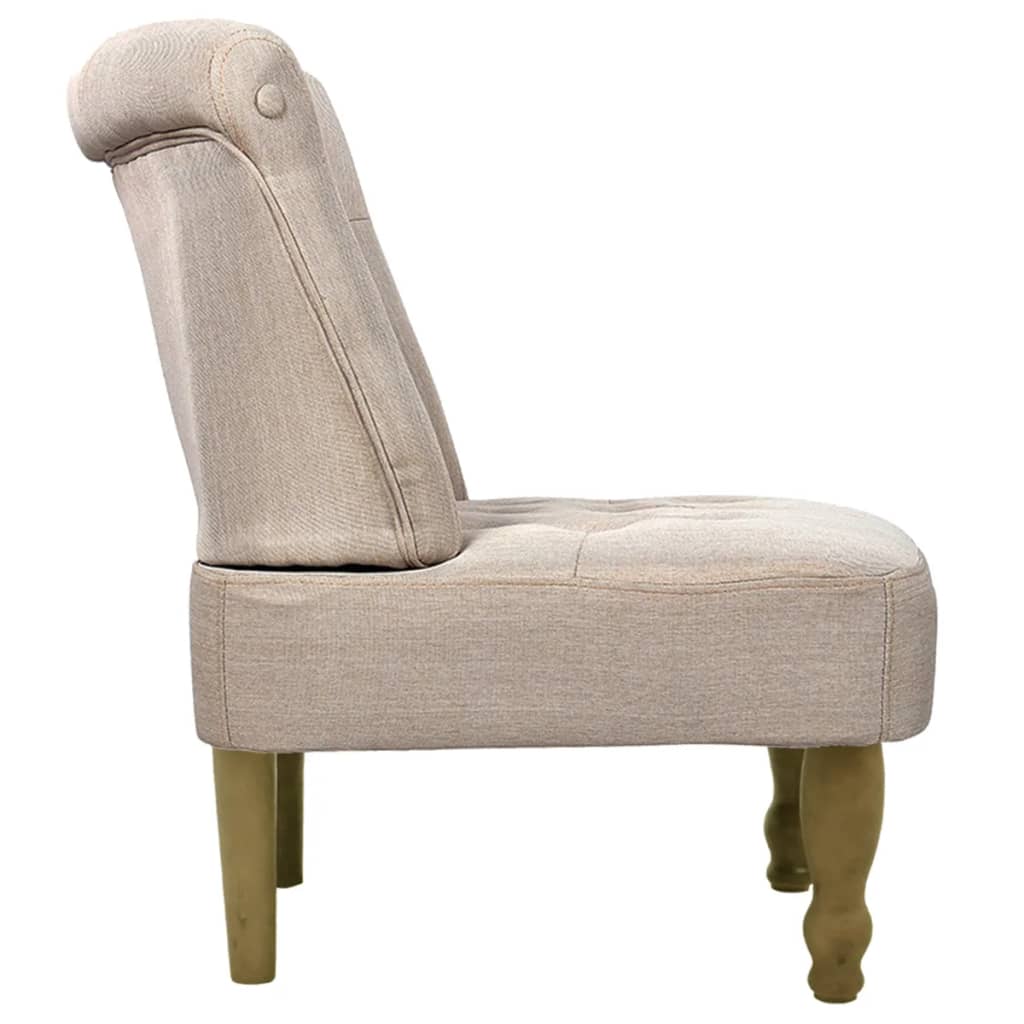 vidaXL Franse stoelen 2 st stof crème - Aashly