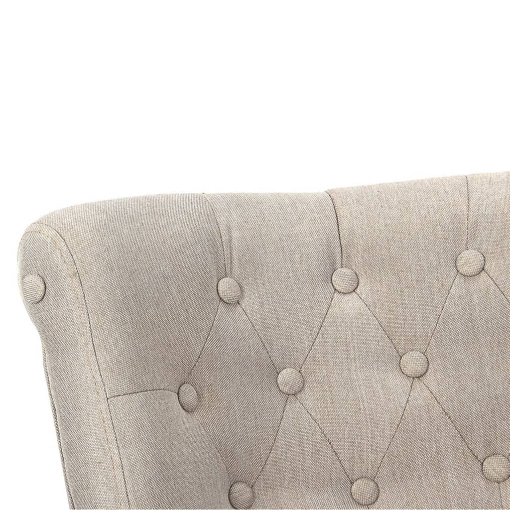 vidaXL Franse stoelen 2 st stof crème - Aashly
