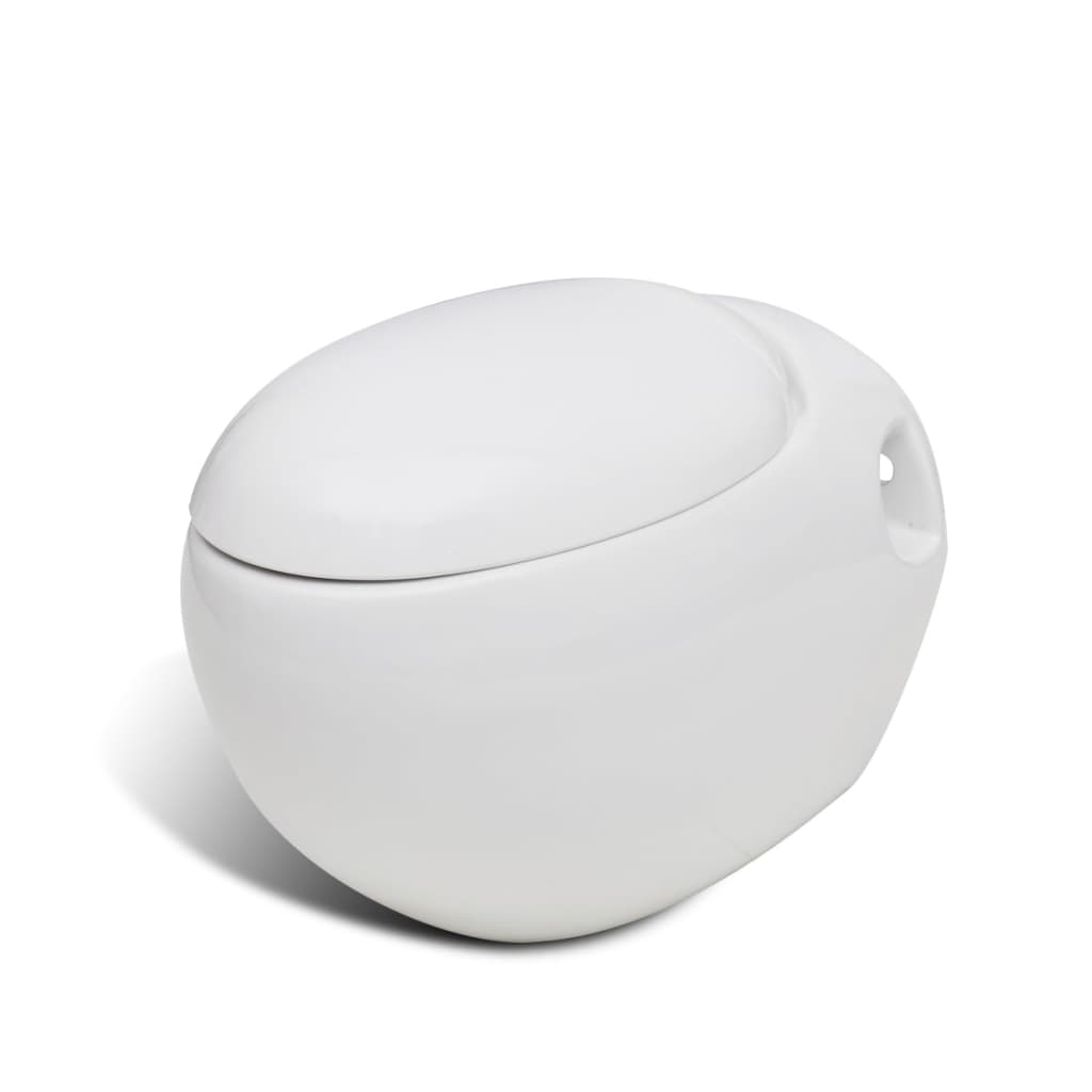 Nieuw Wandtoilet Ei-design hangend wit