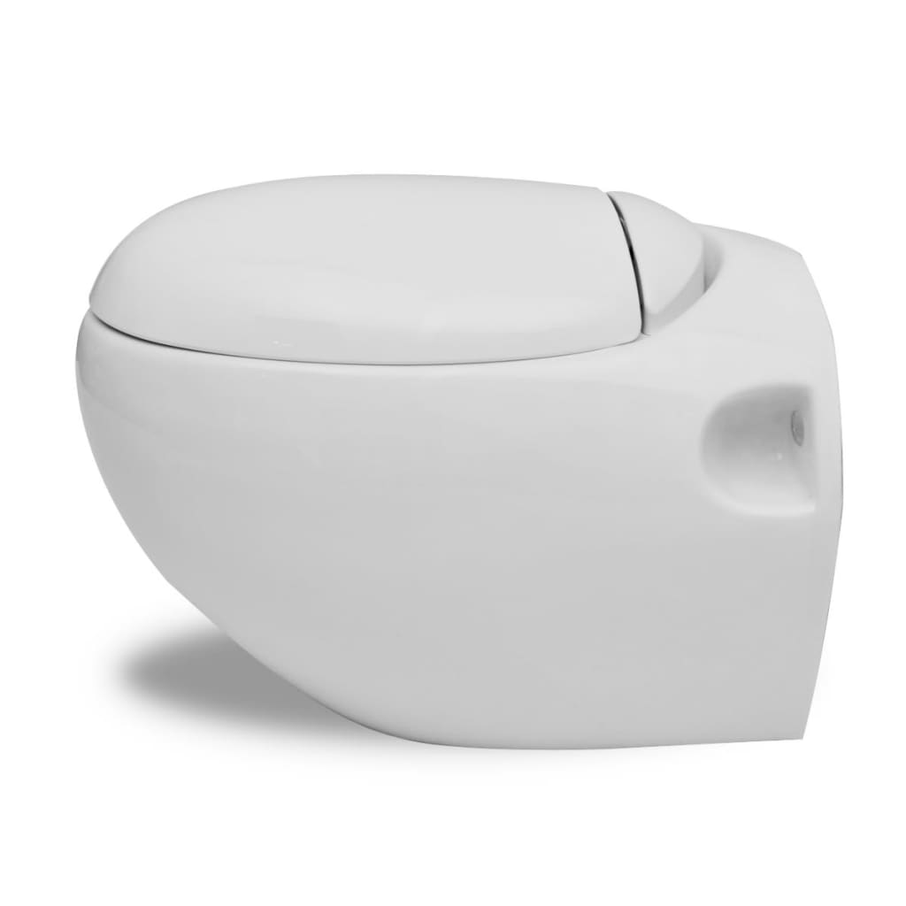 Nieuw Wandtoilet Ei-design hangend wit
