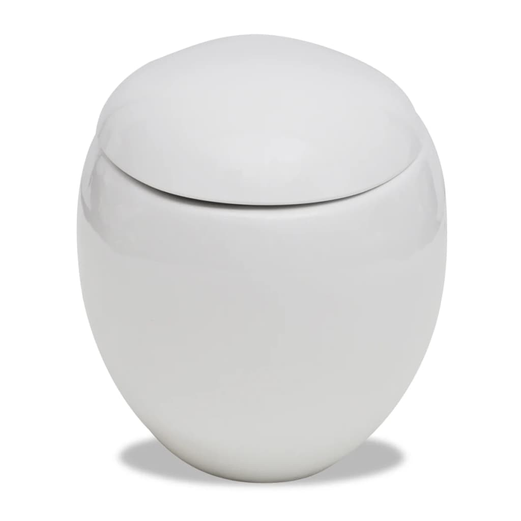 Nieuw Wandtoilet Ei-design hangend wit