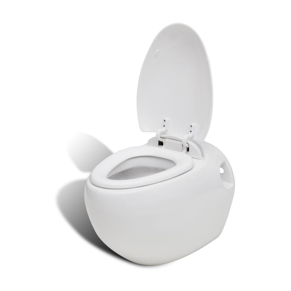Nieuw Wandtoilet Ei-design hangend wit