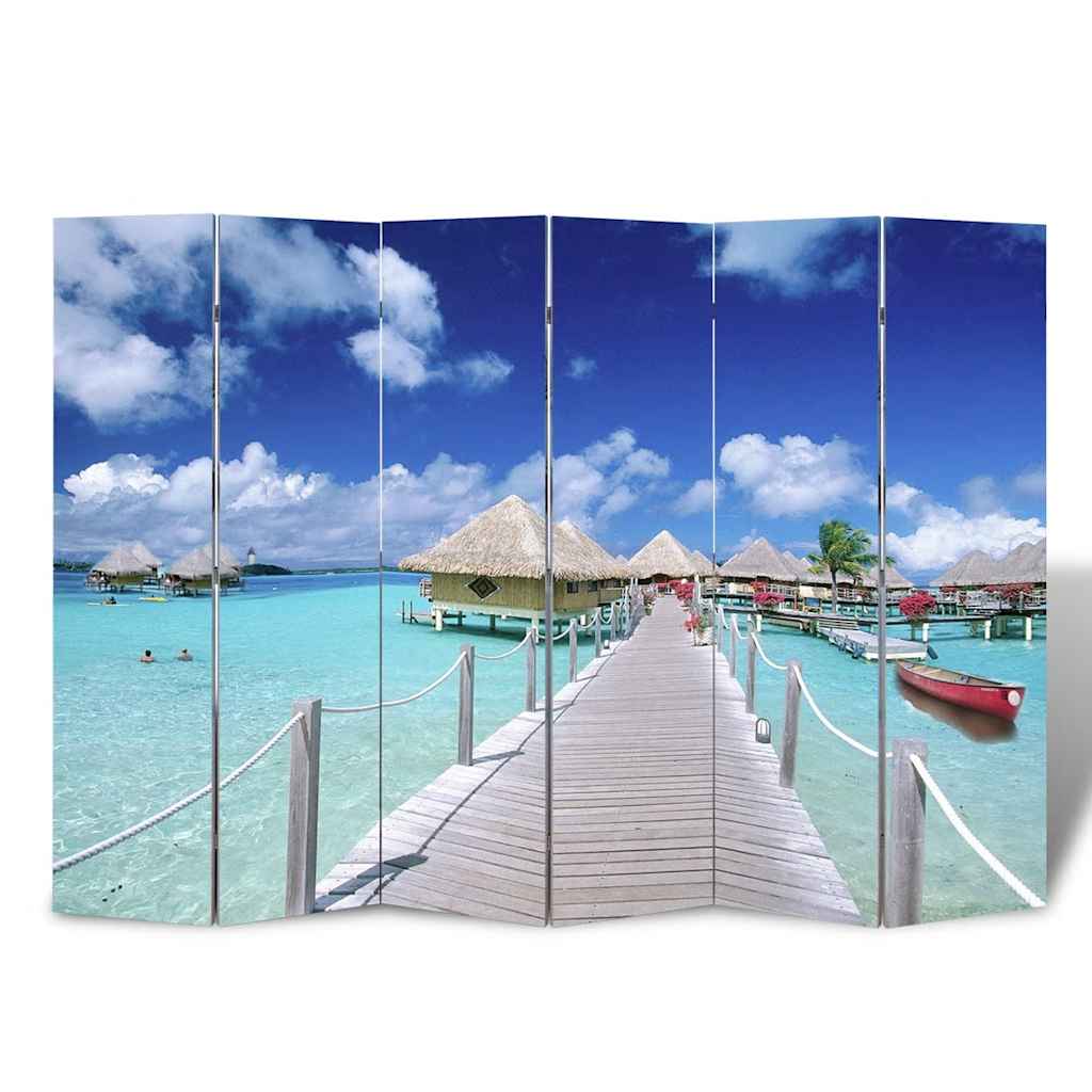 vidaXL Kamerscherm inklapbaar strand 200x170 cm