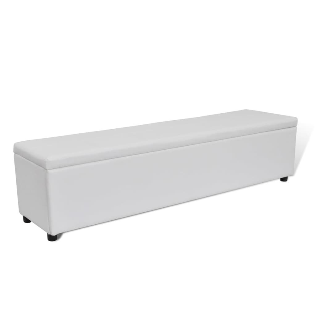 vidaXL Opbergbank 168x44x44 cm wit