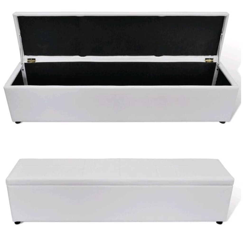 vidaXL Opbergbank 168x44x44 cm wit