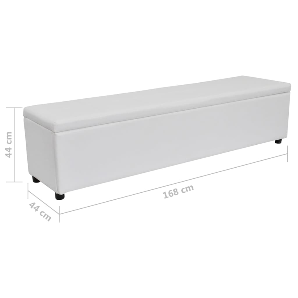vidaXL Opbergbank 168x44x44 cm wit