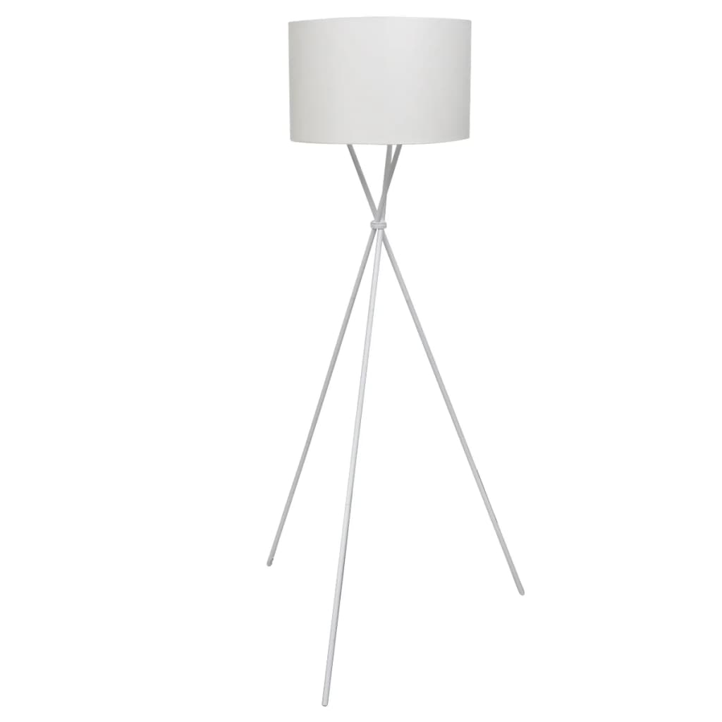 vidaXL Lampenkap voor vloerlamp met hoge standaard zwart