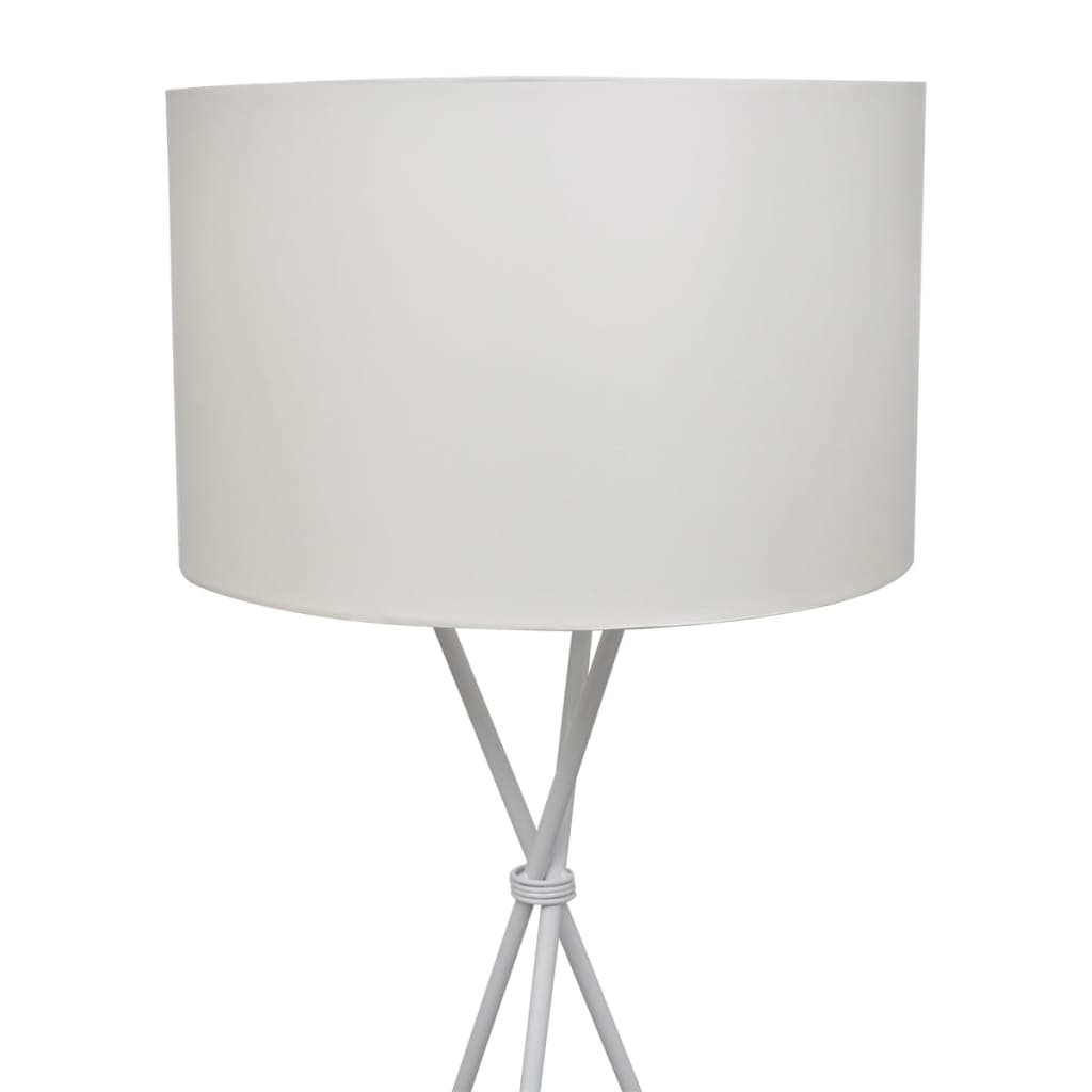 vidaXL Lampenkap voor vloerlamp met hoge standaard zwart