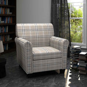 vidaXL Fauteuil met kussen stof zwart