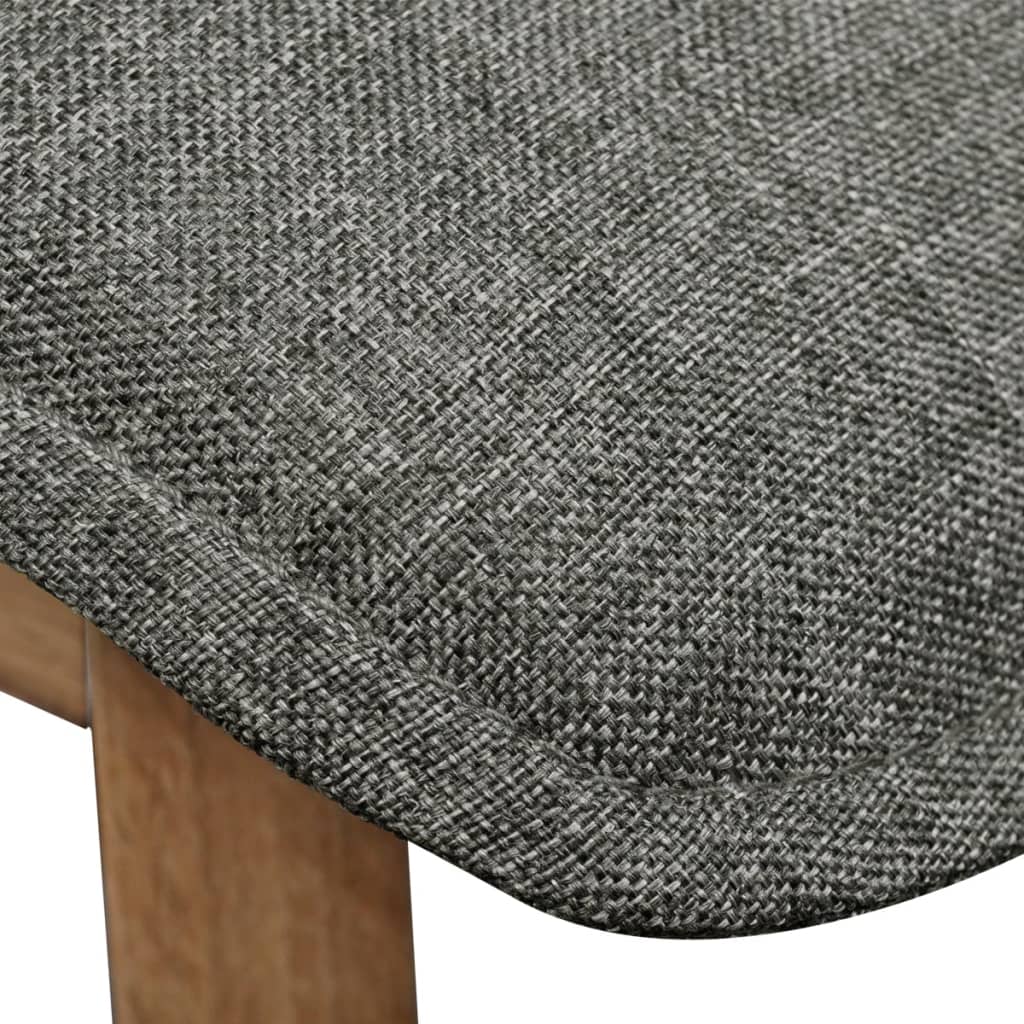 vidaXL Eetkamerstoelen 2 st stof en massief eikenhout beige