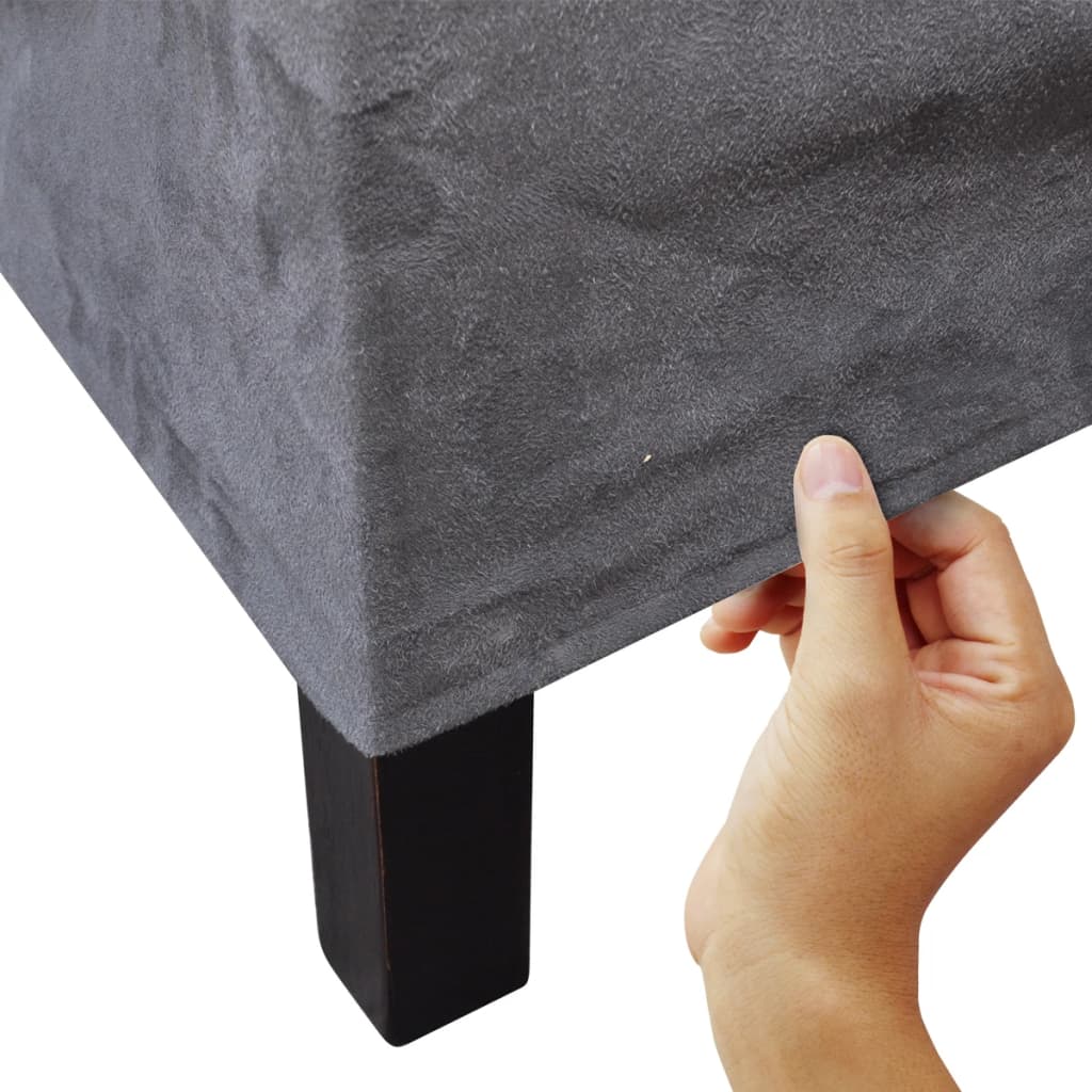 vidaXL Eetkamerstoelen 4 st stof donkergrijs